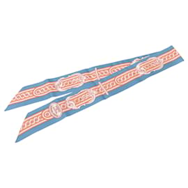 Hermès Blue Bride de Cour Seidentuch Twilly