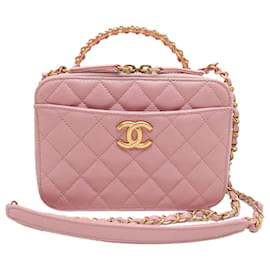 Beauty Case Chanel Pick Me Up in Caviar Trapuntato Rosa Small
