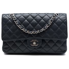 Chanel Black Medium Classic Caviar Double Flap