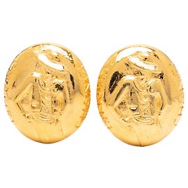 Orecchini Chanel Gold Gold Plated Mademoiselle Oval Clip On