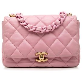 Chanel Pink Small Quilted Lambskin Candy Chain Flap