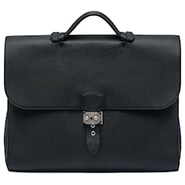 Hermès Sac A Depeches 38 in Togo nero