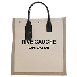 Tote Rive Gauche North South in fibre miste marrone Saint Laurent