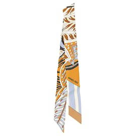 Foulard Twilly in seta Hermès bianco Le Jardin De La Maharani