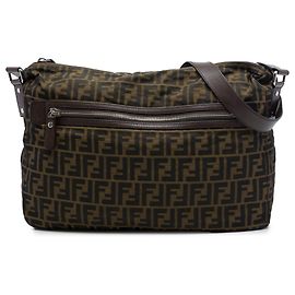 Fendi Marrón Lona Zucca Bandolera