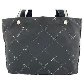 Borsa Tote Chanel Nylon Travel Line Black