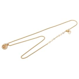 Collana con pendente Dior Gold placcato oro con logo CD a forma di goccia d'acqua