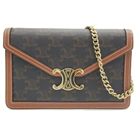 Borsa a Spalla Celine Chain Wallet Margot Triomphe Canvas - Céline