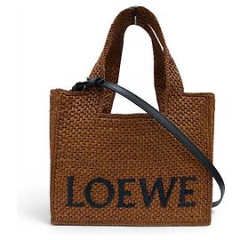 Loewe Font Tote Small Raphia Handtasche
