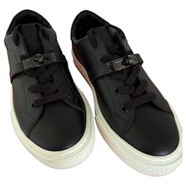 Sneakers basse Hermès Day in pelle nera