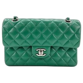 Borsa a Spalla Chanel Matelassé Double Flap, Verde