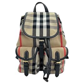 Burberry House Check Canvas Rucksack in Beige