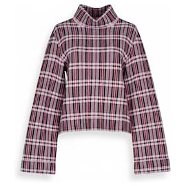 Celine karierter Rollkragenpullover aus Viskose-Elasthan-Gemisch - Céline