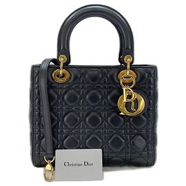Borsa in pelle nera Christian Dior