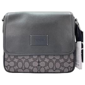 Borsa Coach Sprint Map in pelle nera