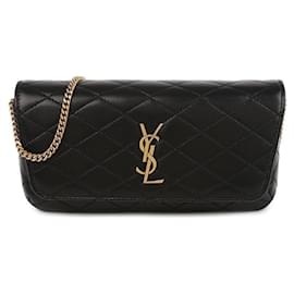 Saint Laurent Borsa a tracolla in lambskin nero trapuntato