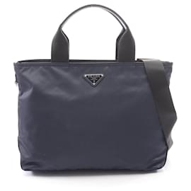Borsa 2way in nylon Vela e pelle Saffiano Prada