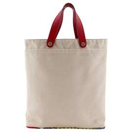 Hermès Borsa Tote in seta e tela Toiles H Petit h Hermes