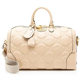 Gucci Borsa Duffle Jumbo GG Matelasse in pelle media