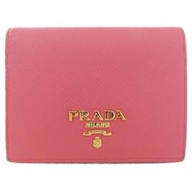 Cartera bifold Prada Saffiano Metal Oro