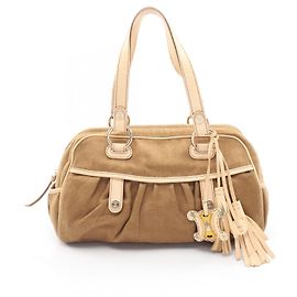 Céline CELINE Macadam Canvas Leather Handbag