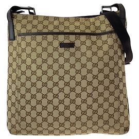Borsa a tracolla Gucci GG Canvas e pelle