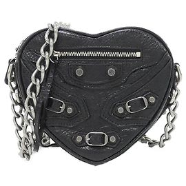 Borsa a tracolla mini Le Cagole Heart in agnello Balenciaga
