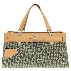 Borsa a mano in tela e pelle Christian Dior