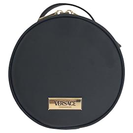 Versace Make-up-Tasche aus Nylon Schwarz Gold