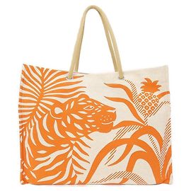 Hermès Hermes TIGRE A L'ANANAS Toile H Beach Bag