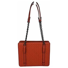 Borsa a Spalla Bottega Veneta Nappa Intrecciato Chain Accordion Maple
