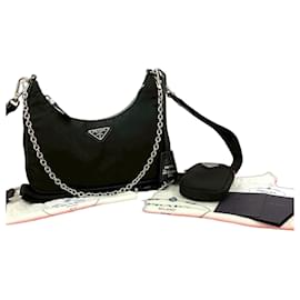 Borsa a tracolla 2way in nylon Tessuto Prada