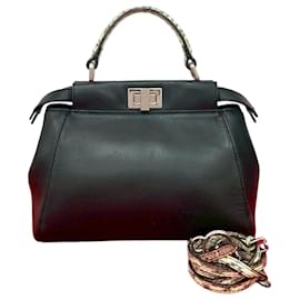 Fendi Peekaboo 2way-Tasche aus Pythonleder