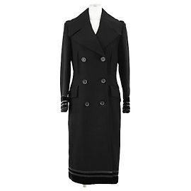 Abrigo Trench de Terciopelo de Lana y Cuero Gucci
