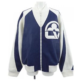 Blouson Louis Vuitton in pelle mista Flower