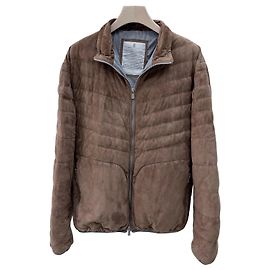 Brunello Cucinelli Giacca in scamosciato leggera marrone