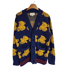 Cardigan Blue Teddy Bear da Uomo - Gucci