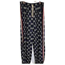 Gucci Navy GG Monogram Pants (Jogger/Pants)