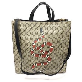 Gucci Tote GG Supreme Canvas Kingsnake