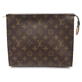 Louis Vuitton Pochette Toilette Monogram Canvas Clutch