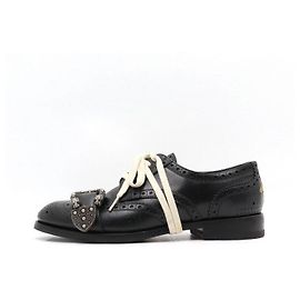 Gucci Schwarze Leder Brogue Queer Core Herrenschuhe