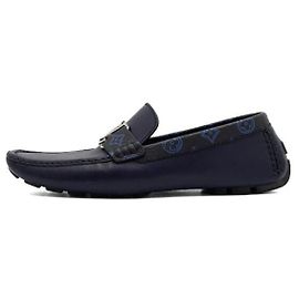 Louis Vuitton Mocassini Monte Carlo in pelle monogrammata blu navy da uomo