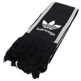 Balenciaga Logo Woll-Fußball-Jacquard-Schal