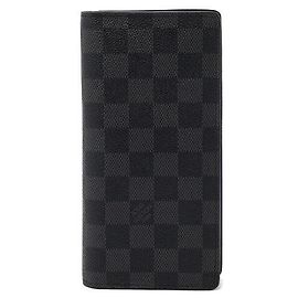 Louis Vuitton Damier Graphite Canvas Brazza Long Wallet Men Wallet