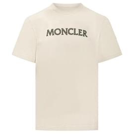 Baumwoll-T-Shirt mit Logo-Print - Moncler