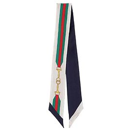 Gucci Sciarpa in seta con motivo mors intrecciati