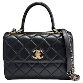 Piccola borsa a tracolla con catena Trendy CC in serie Champagne Gold - Chanel