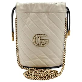 Borsa a tracolla mini bucket rotonda GG Marmont - Gucci