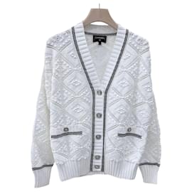 Cardigan in maglia di cashmere da donna Bianco - Chanel