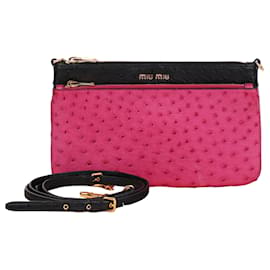 Miu Miu Mini bolsa crossbody bicolor de avestruz